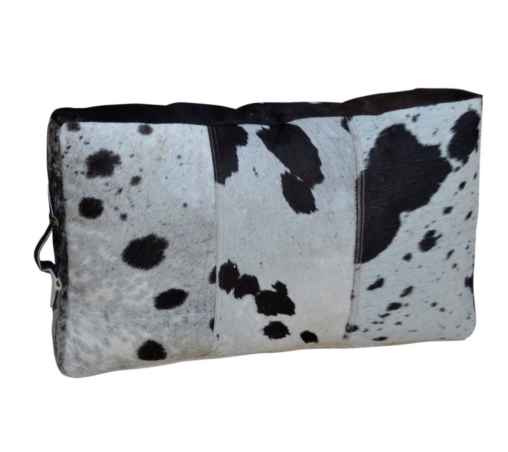 FLOOR POUF COW FUR