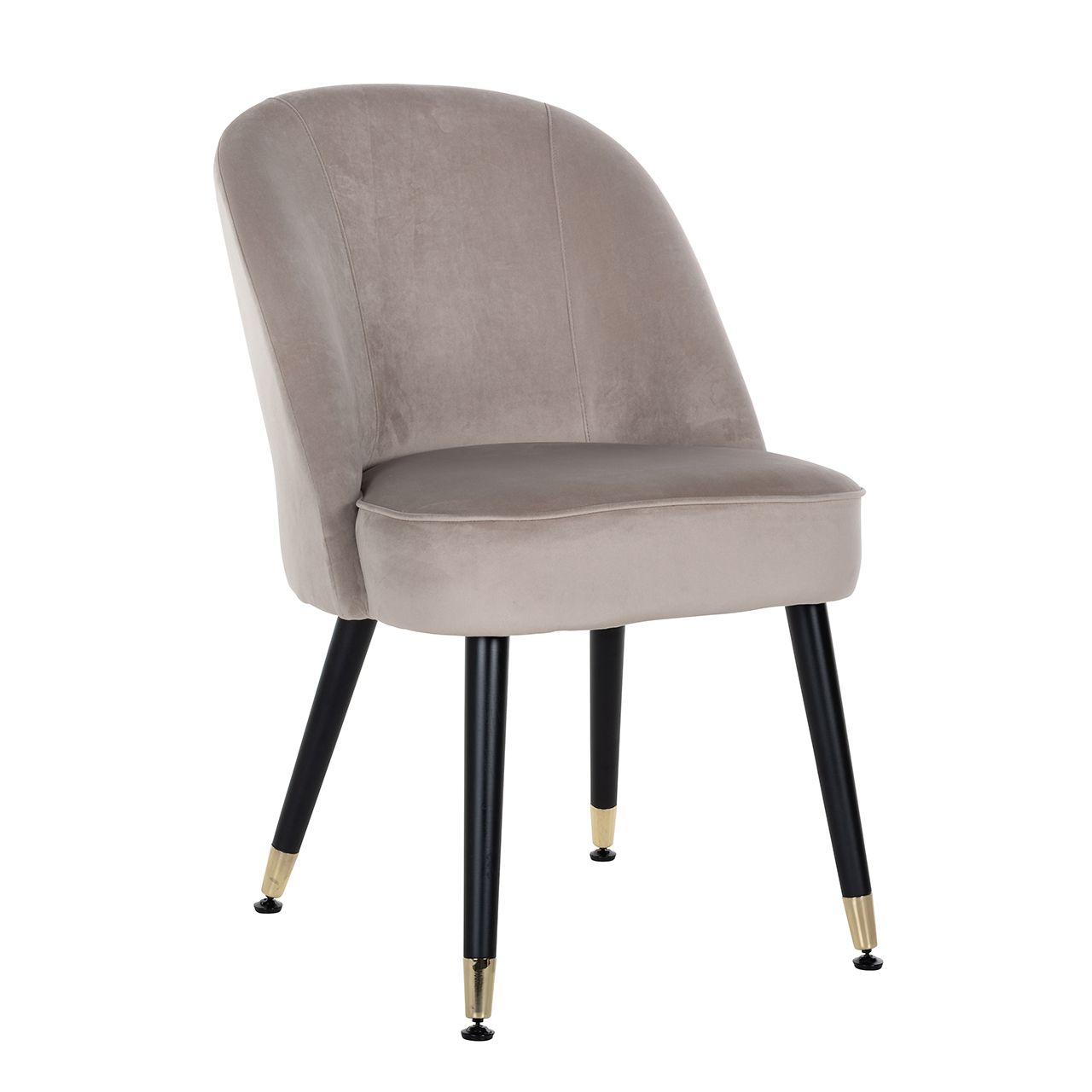 Stoel Julius Khaki Velvet, Gold footcap (Quartz Khaki 903)